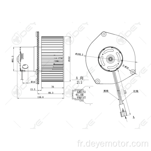 Moteur de soufflerie de climatiseur universel pour DODGE RAM